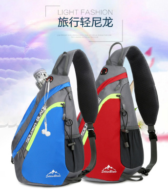 尼龙斜跨男士运动胸包休闲户外防水斜挎包潮牌大容量登山单肩包