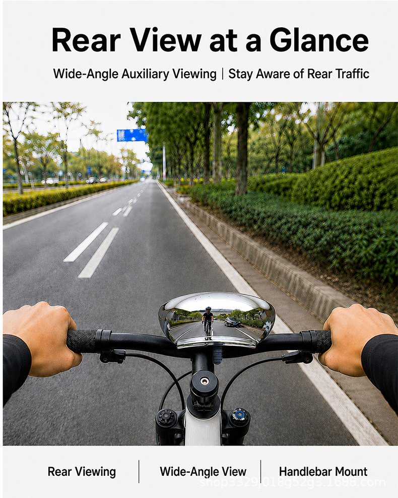 Motorcycle and bicycle wide-angle auxiliary rearview mirror, electric vehicle reflector, blind spot mirror, adjustable angle, car mirror accessories