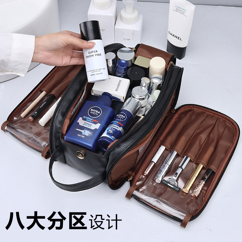 새로운 남성 화장실 가방 휴대용 여행 보관 가방 비즈니스 지퍼 보관 가방 다기능 화장품 가방