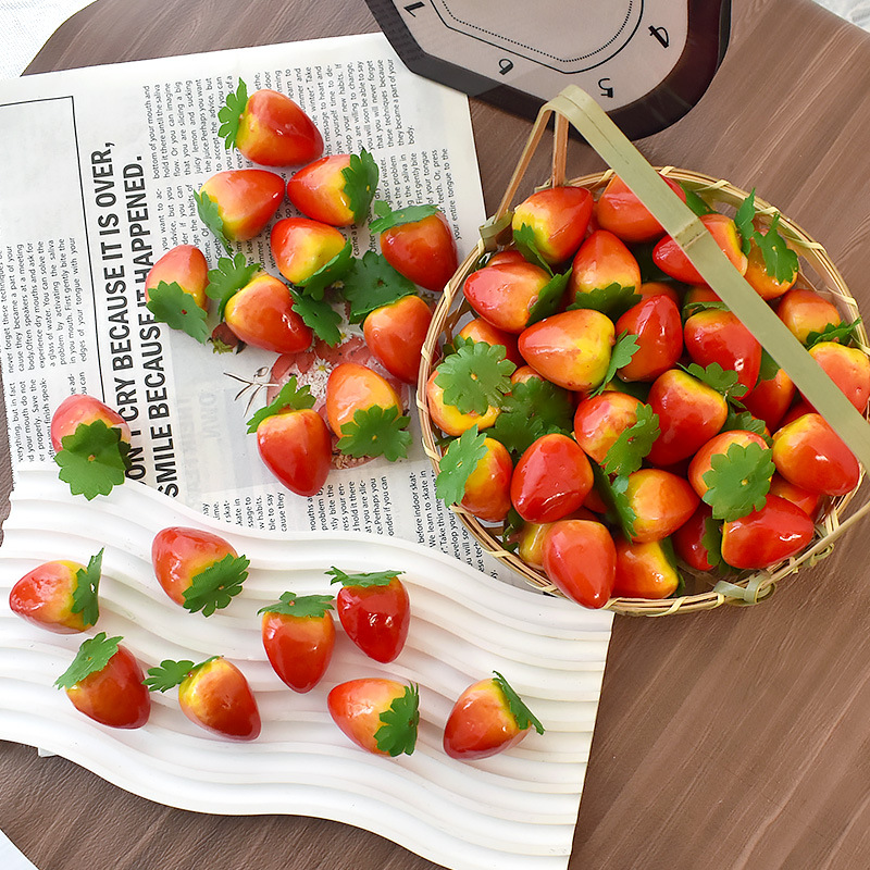 Realistic small strawberry from foam