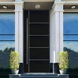 Villa Double-Door Cast Aluminum Door, Thermal Break Door, Custom Glass Offset Door, Rural Self-Built House Entrance Door