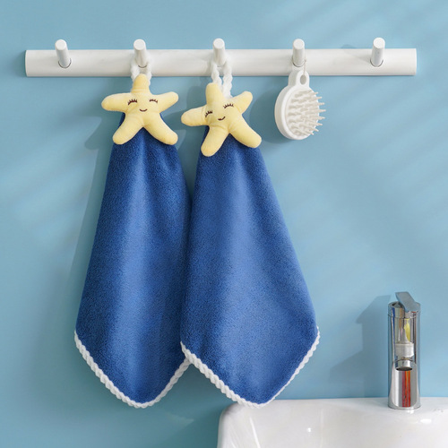 Kitchen hand towel wholesale manufacturer wholesale can add LOGO hanging hand towel coral velvet hanging towel manufacturer wholesale