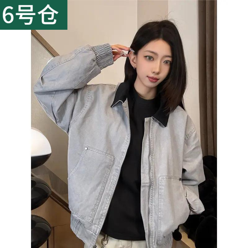 American Short Wide Coat Men's Spring and Autumn Retro Pure Cotton Lapel Trendy Handsome Casual Jacket Men's Clothing
