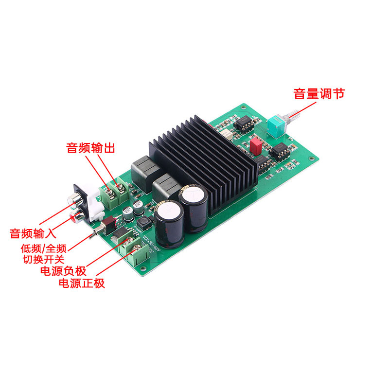 Ds4595 Mono Digital Power Amplifier Board 600W High-Power Full-Range/Subwoofer Selectable Class D Amplifier