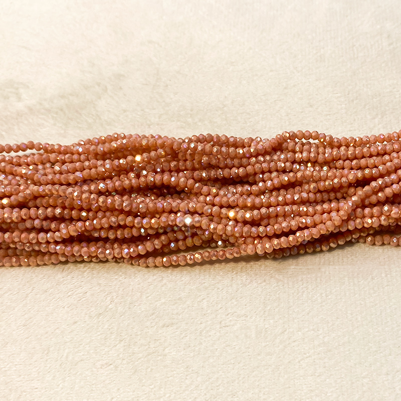 Cuentas planas de 1MM para ruedas de cuentas, cuentas de porcelana AB de alta temperatura, coloridas, transparentes, iridiscentes, facetadas, para pendientes, pulseras, espaciadores y micro cuentas.