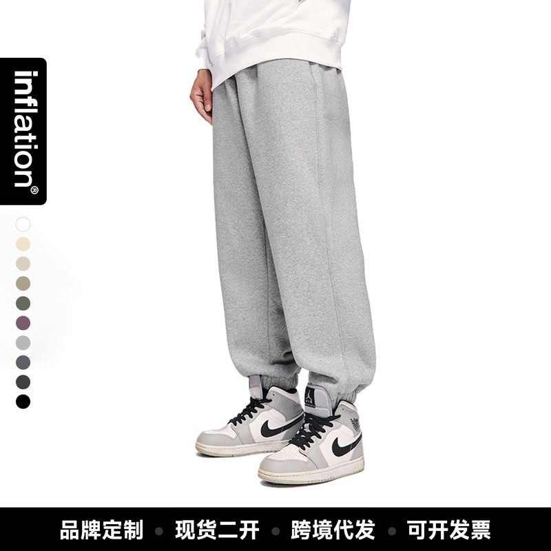 *Inf Men's Clothing | 350g Heavyweight Fleece-Lined Rainbow Multi-Color Jogger Sweatpants 2025 Autumn/Winter Trendy Casual Pants