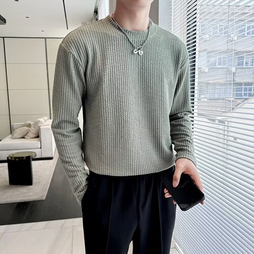 Champion men's long-sleeve t-shirt spring and autumn inner base shirt men's white hoodie winter top