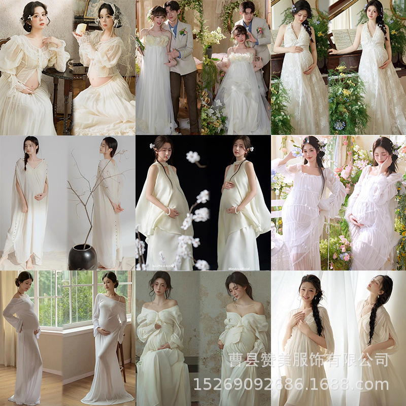 Photo Studio Maternity Photography Clothing, Beautiful and High-End, Indoor Belly Photo Shoot, Atmospheric Photo Shoot, Photography at Home, Clothes