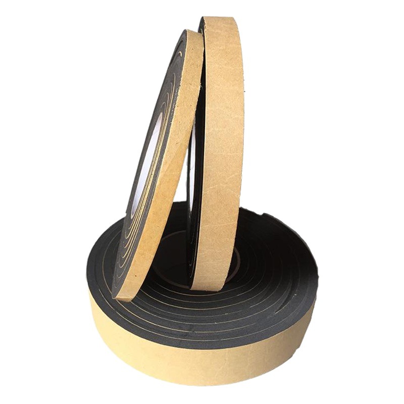 [Corte de cinta de esponja] Negro Blanco EVA1-10mm amortiguador y de golpe lento tira selladora de espuma adhesivo de una sola cara