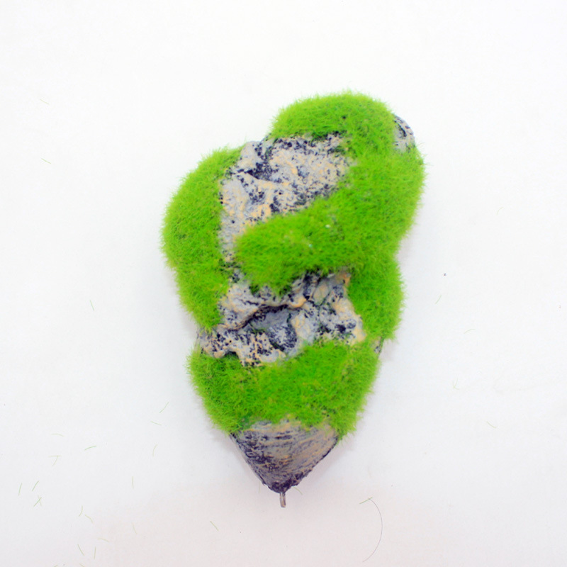 Piedra flotante artificial acuario paisaje decoración artificial piedra de suspensión con piedra de musgo