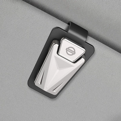 Car Glasses Clip/Bill Clip Clip Car Sun Visor - bright-silver-nissan