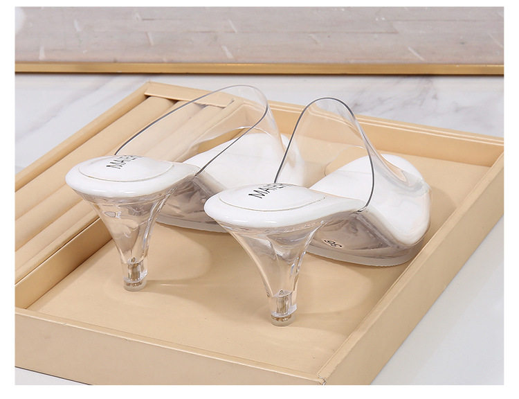 Dép sandal nữ quai ngang đính pha lê gót vuông 3–6 cm — Màu bạc, Màu hồng, Màu trắng, Màu đen chi tiết 45