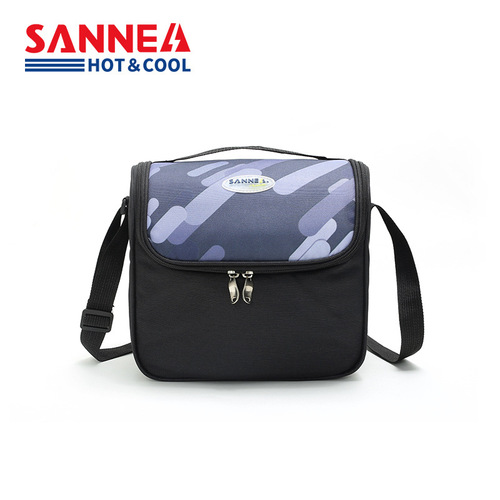 SANNE insulated bag striped picnic bag Amazon thickened insulated lunch bag portable aluminum foil lunch box bag