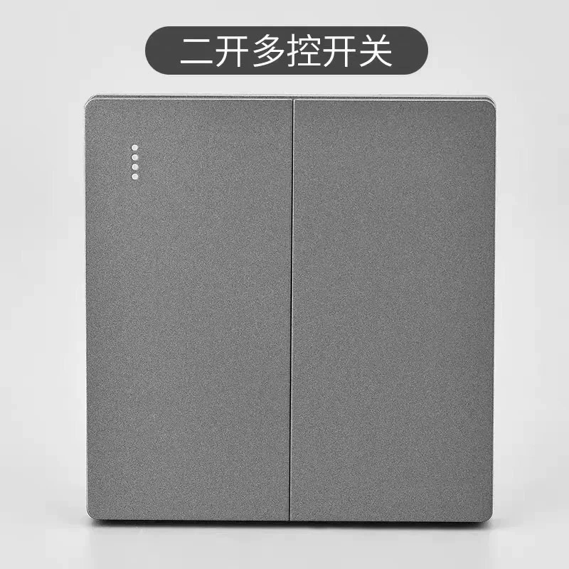 Международный электрик панель настенного выключателя-розетки серая матовая скрытого монтажа бытовой тип 86 пятигнёздная большая панель трёхгнёздная