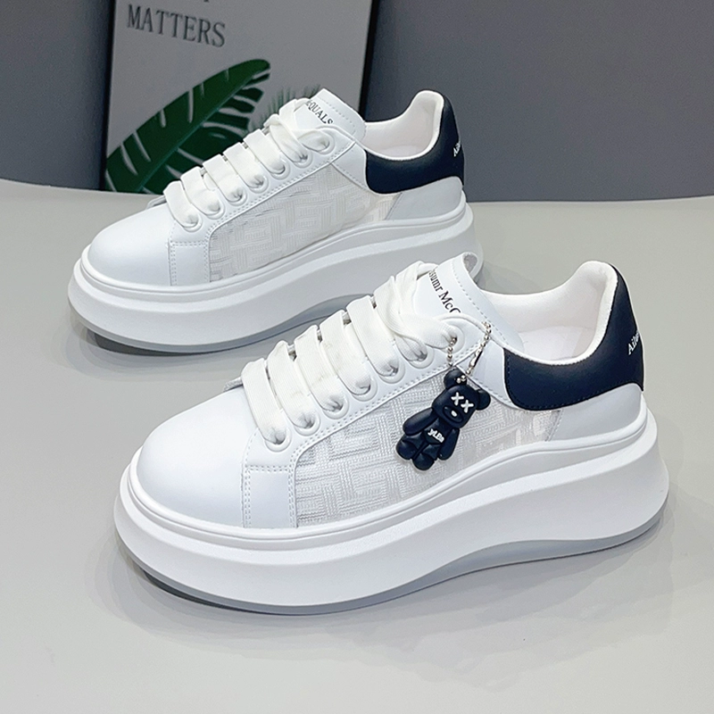 Белые туфли, повседневная обувь на высокой платформе, кроссовки, 2024 год, осень