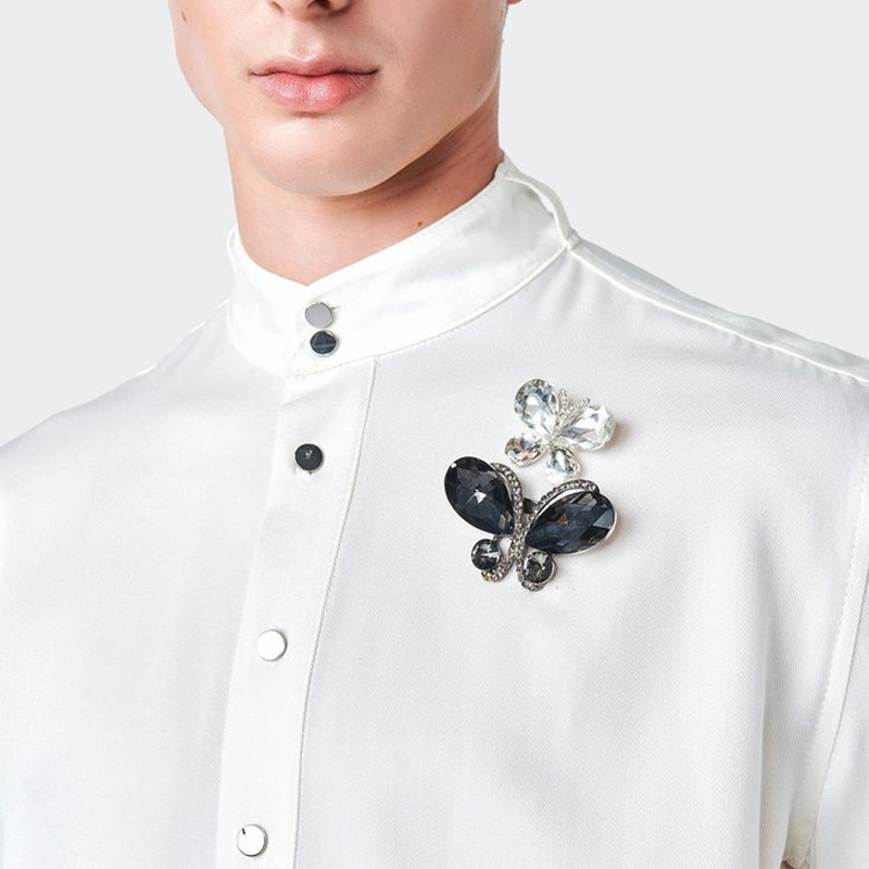 Aliexpress broche redondo delicado temperamento flor de diamante accesorios de boda broche mujer