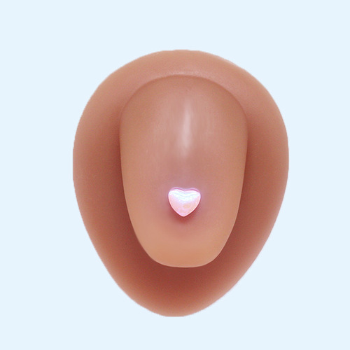 Gaibei European and American cross-border round heart-shaped tongue nail water drop color tongue nail personalized piercing jewelry stainless steel tongue nail