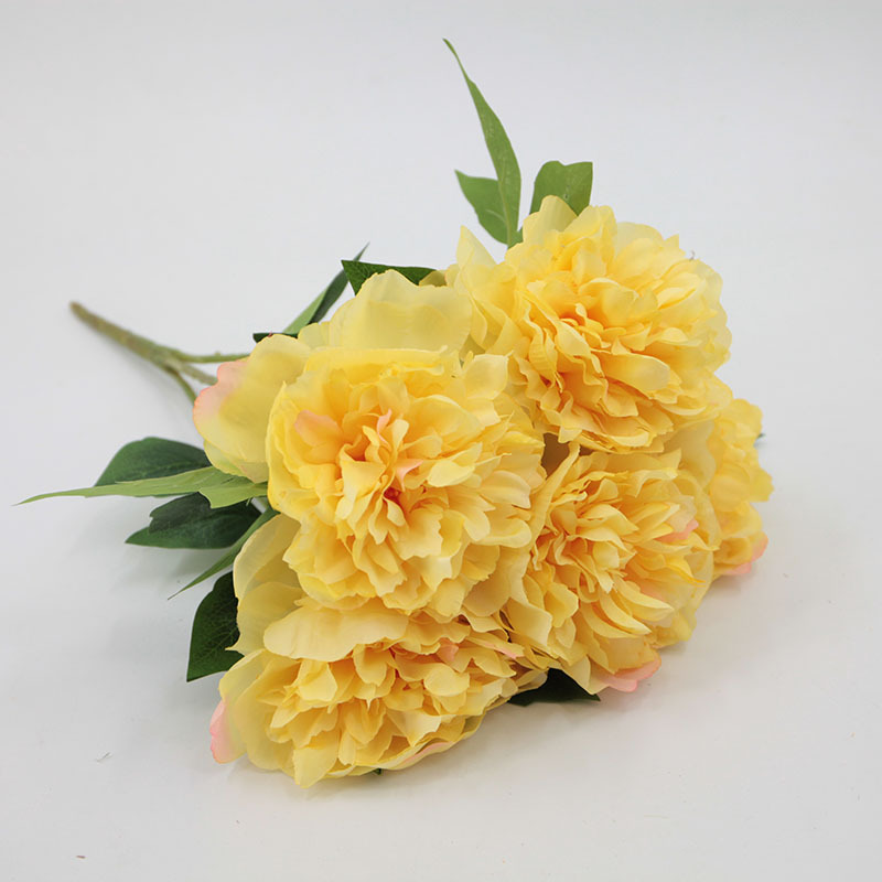 Artificial grande 5-cabeza Peony Flower Home Dress Up falso flor de la boda de tiro de la flor de seda chino peonía mango paquete al por mayor