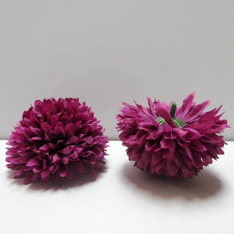 Pantalla fotográfica simulación bola pequeña cabeza de crisantemo colocación en casa ping pong crisantemo flor falsa decoración de auditorio de bodas accesorios de fotografía flor falsa