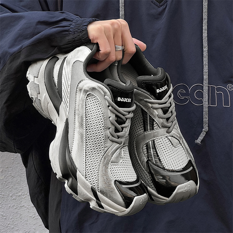 Paris Couple 11XL Thick-soled Torre Shoes Men's American-style Height-increasing All-match Mesh sneaker Retro Street Casual Shoes