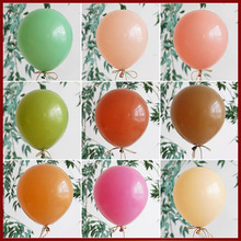 莫蘭迪色10寸復古乳膠氣球周歲生日KTV派對婚房布置復古裝飾氣球