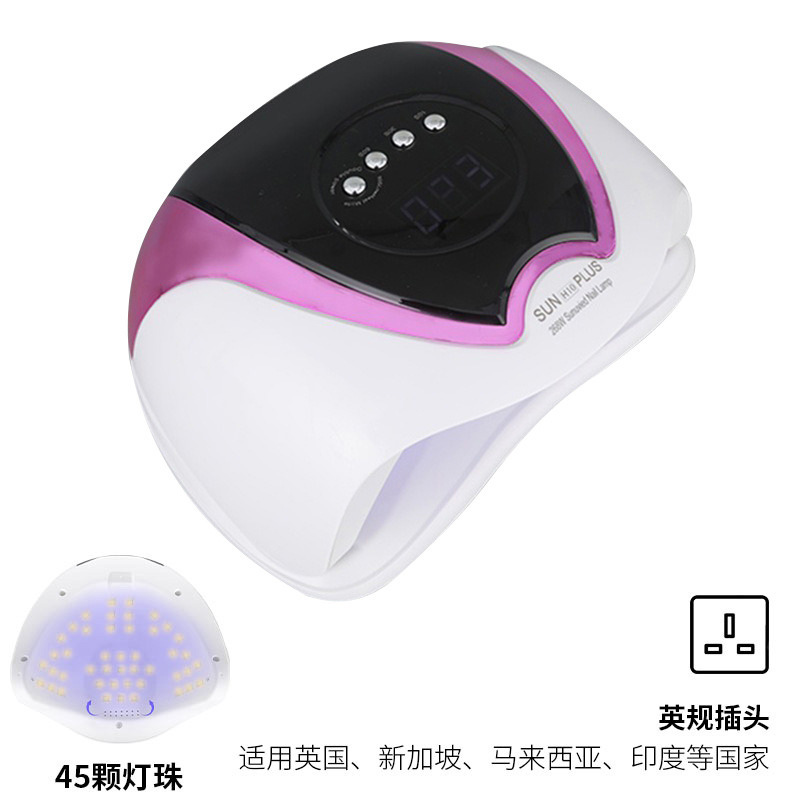 Transfronterizo nueva lámpara de uñas de dos manos UV de uñas lámpara de curado 268W luz de terapia de alta potencia de uñas lámpara de uñas máquina de secado rápido