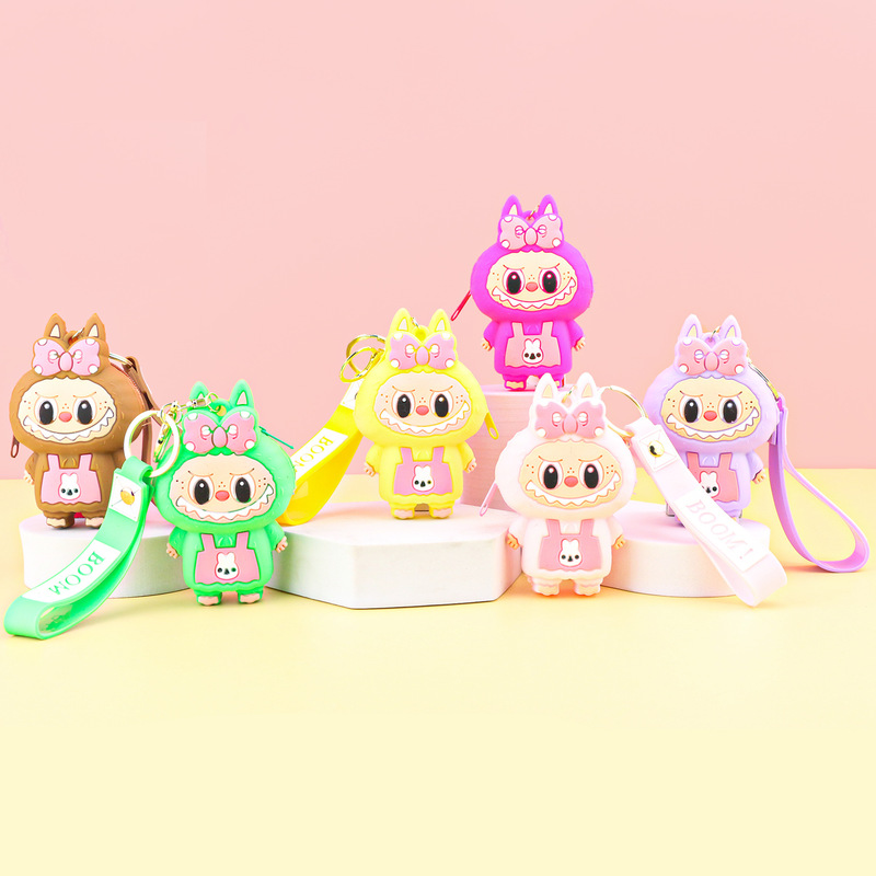 在庫あり ラブブ キーホルダー 小銭入れ 可愛い漫画キャラクター バッグ イヤホンケース シリコン製ペンダント ジュエリーアクセサリー|undefined