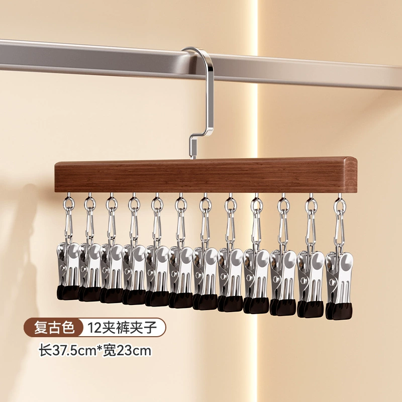 Hanger from natural wood, underwear, universal storage system, strap bra