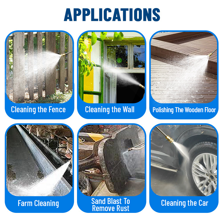 High-pressure car washer for home use, 220V 2200W high-power portable water gun, vehicle cleaning and washing tool