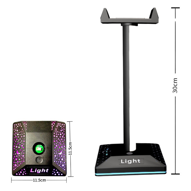 RGB magia luz táctil auriculares pantalla soporte USB escritorio atmósfera Luz color auriculares soporte Luz