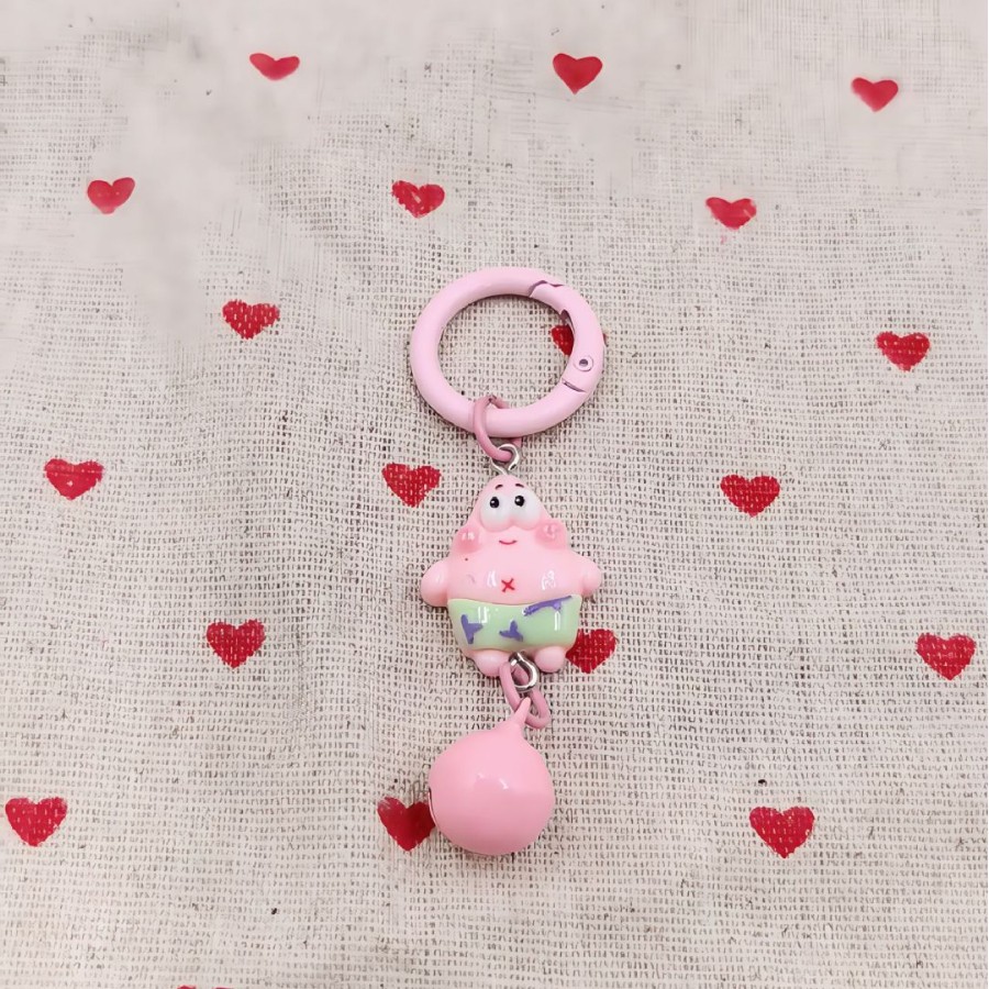 Pequeña campana de tarjetas de dibujos animados lindos bolsos de pareja de estudiantes D01 pareja famosa en línea SpongeBob