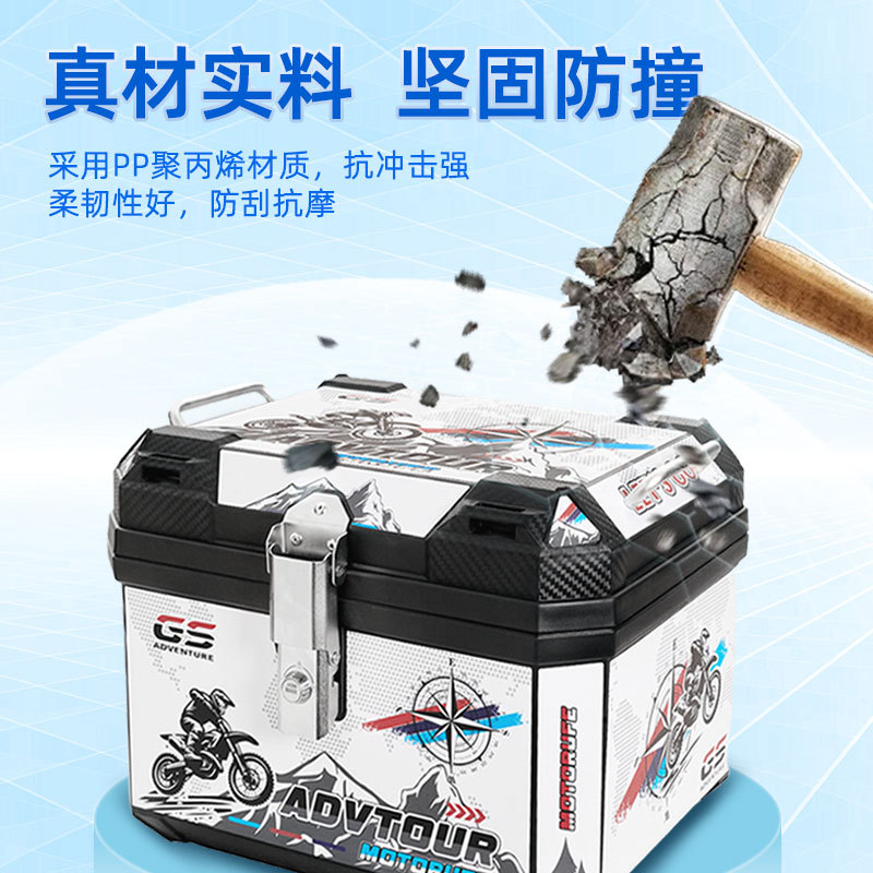 Coche eléctrico, motocicleta, caja trasera, batería, maletero, entrega de gran capacidad, transporte para llevar