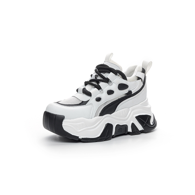 Giày sneaker nữ đế xuồng tăng chiều cao, dáng chunky đế dày thoáng khí, phối màu đa dạng — M2516-2 đen trong suốt lưới, M2516 kaki một lớp bên trong, M2516-1 trắng be lót nhung, M2516-1 màu đen lót nhung
