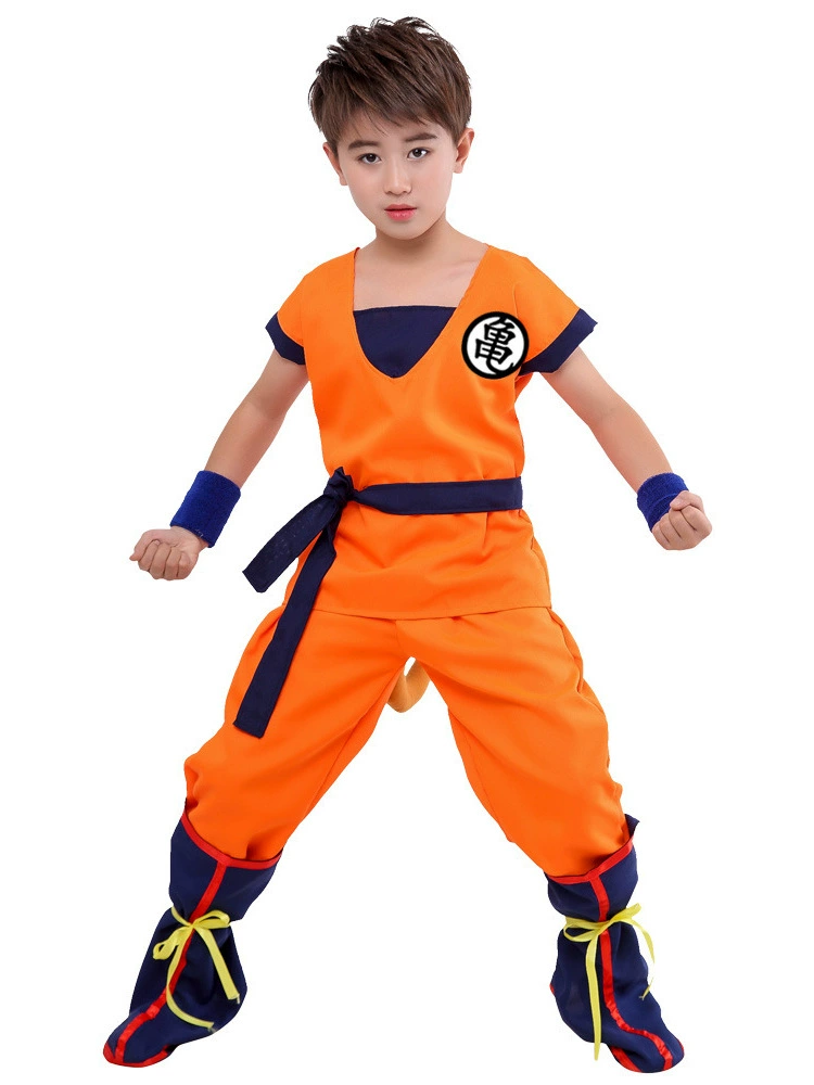 Хэллоуин костюм COS Dragon Ball Super Saiyan Sun Wukong Детский костюм для выступления