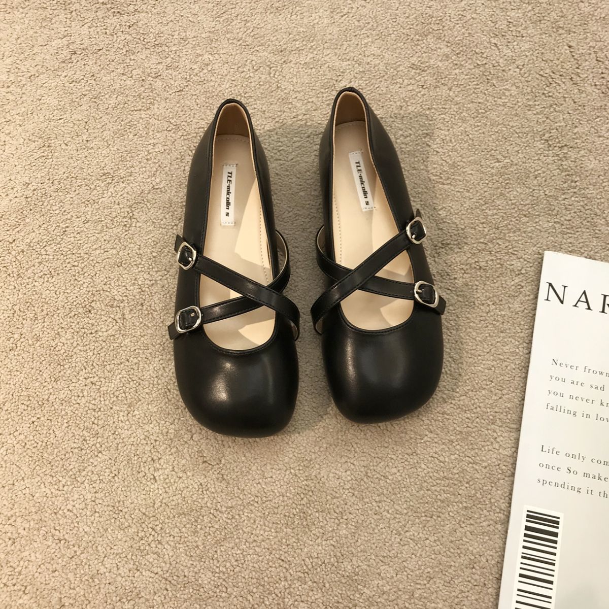 Women's Soft-soled Single-layer Shoes 2023 New Korean-style Round-head Late Evening Style Gentle Fairy Flat-soled Mary Jane Shoes Women's Ins
