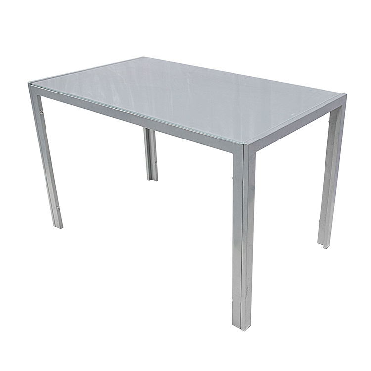 Mesa de comedor de vidrio templado amazónico de exportación mesa de comedor casera simple mesa de negociación mesa de comedor de vidrio