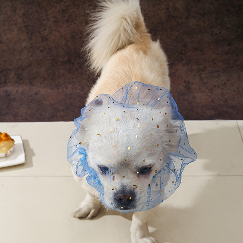 Dog Anti-Eating Veil Mask, Comfortable and Breathable, Special Muzzle for Small and Medium-Sized Dogs, Anti-Licking Mesh Cover for Puppies