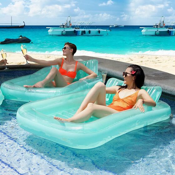 Inflatable sunshine pool floating row in stock new outdoor dual-use water leisure floating bed bath sunshine pool wholesale
