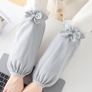 New autumn and winter simple velvet organza long anti-fouling sleeves for adult students office work anti-fouling sleeves