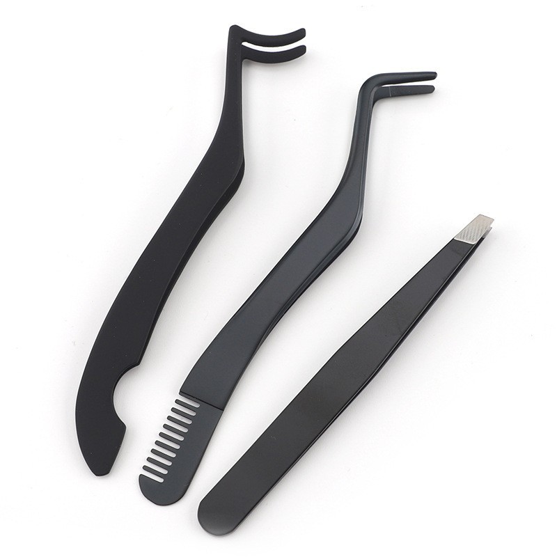 Injerto de pestañas postizas pinzas traje portátil clip de Peine clip de cejas clip de siete en forma de clip de pestañas postizas herramienta auxiliar