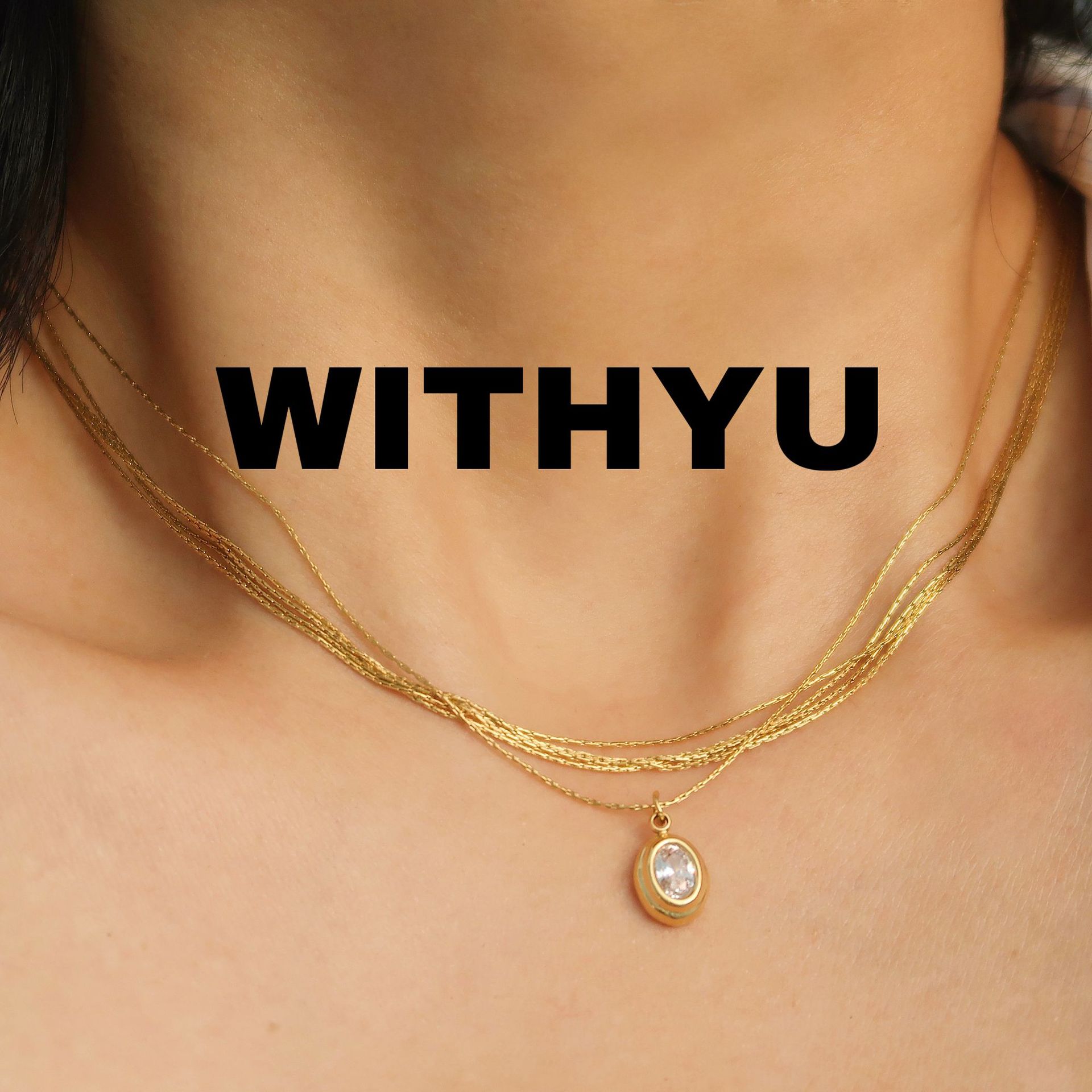 10g Weight Zircon Inlay Material Pendant Necklace Classification 1 Piece Quantity Daily Occasion Titanium Steel Material Oval Pattern Women's Gender Plating, Inlay Design Retro Style Titanium Steel Retro Oval Plating Inlay Zircon Pendant Necklace 17