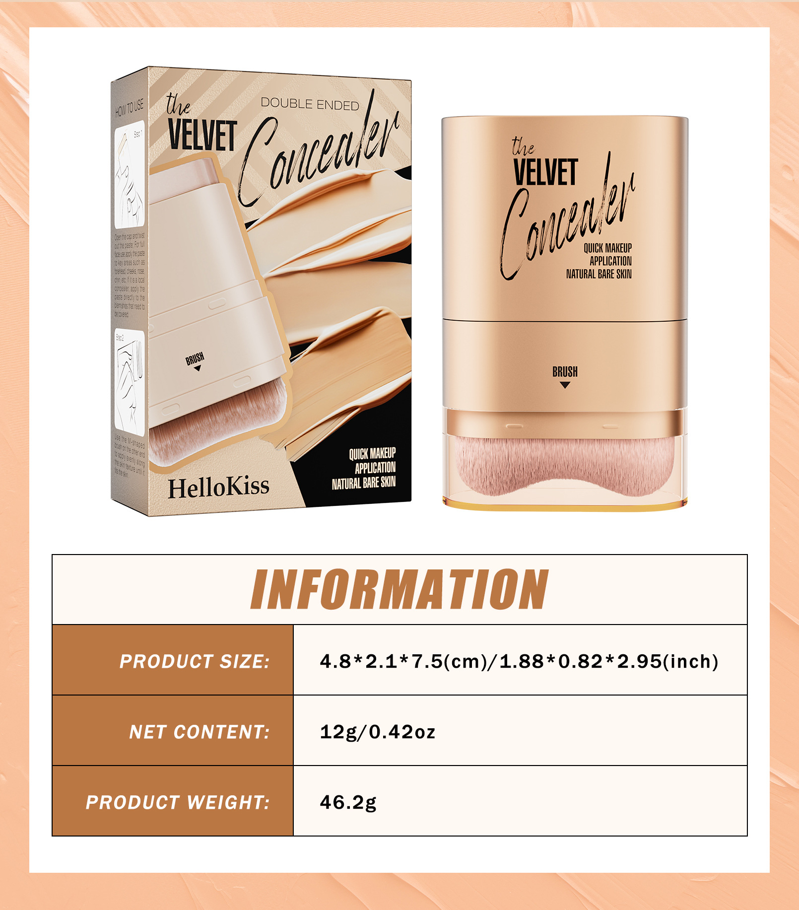 Hellokiss Eraser Abdeckstift Doppelseitig Wasserfest Für Gesicht_voghion.com