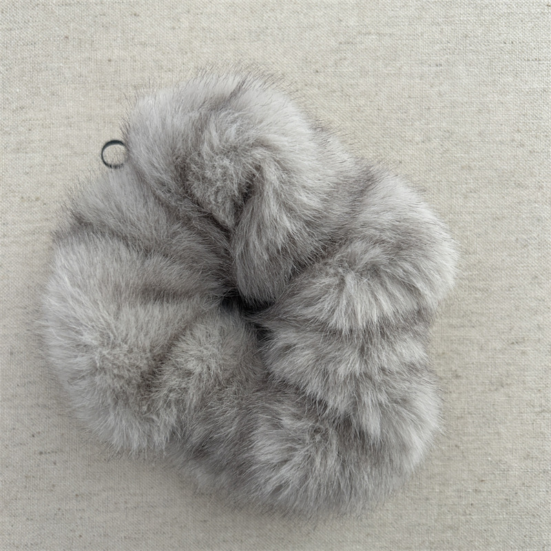 Dolce e morbido peluche di alta qualità con intestino crasso, testa a forma di palla, semplice copricapo da donna, elastico, resistente, accessori per capelli_voghion.com