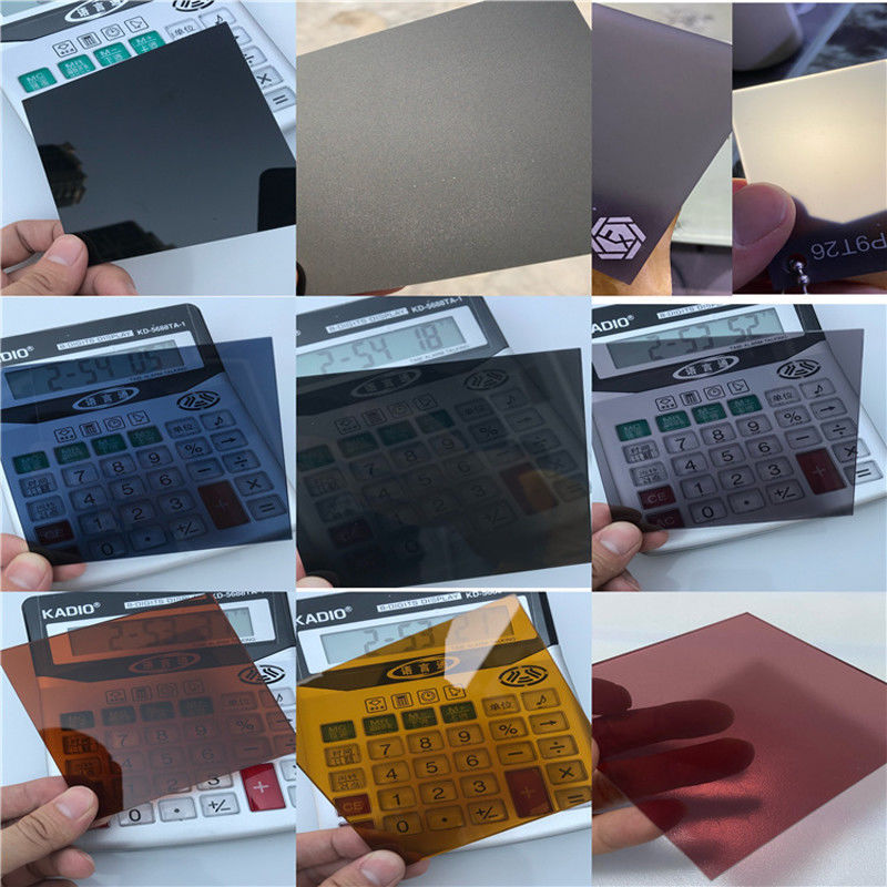 黑色亚克力板镜面磨砂黑茶色半透明有机玻璃板倒影板加工直径圆片