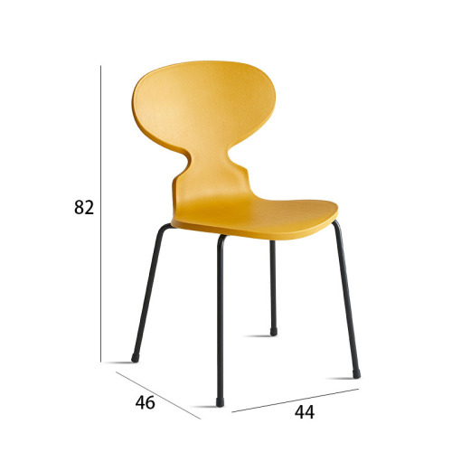 Ant chair Nordic thickened plastic back chair designer home light luxury simple dining chair cafe negotiation chair