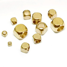 倒角方珠1.5-3mm饰品配件四方铜珠子diy串珠骰子珠隔珠手链装饰