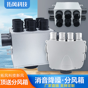 Fresh Air System Pe Pipe Air Distribution Box Pvc Pipe Distributor Branch Box Distribution Box Static Pressure Noise Reduction Silencer One to Six