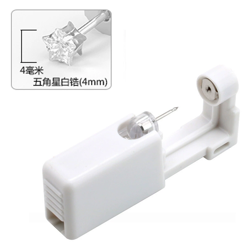 Disposable Ear Piercing Kit, Single-Use Piercer with Studs, Multiple Colors, Compact 5.8×2.3×1.2 cm