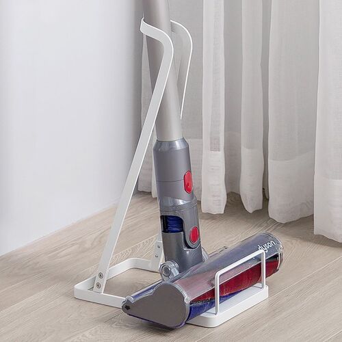 Household foldable Japanese style vacuum cleaner storage rack, iron duster storage rack living room organization storage stand