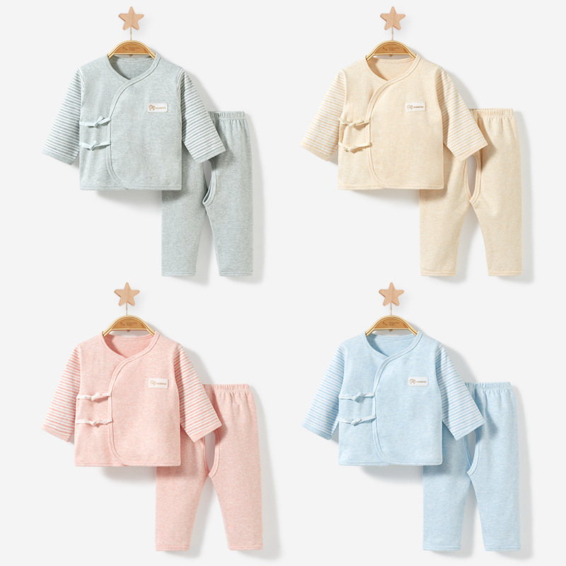 Ropa de bebé recién nacido Otoño e Invierno recién nacido monje 0 base 3 meses de ropa interior de algodón dividida ropa de bebé otoño traje
